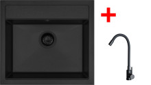 Sinks SOLO 560 BL Pureblack + ELASTA černá matná 